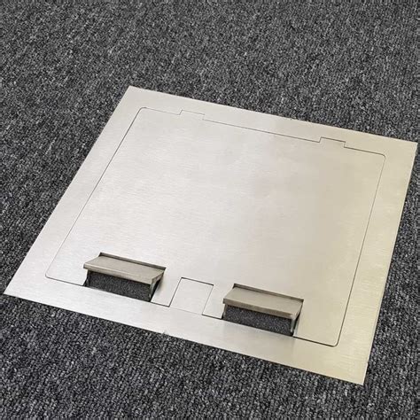 recessed stainless steel floor box|floor mounted receptacle boxes.